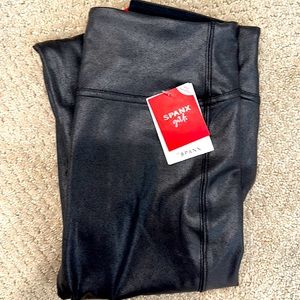 Spank faux leather leggings. Girls size L.  NWT $28